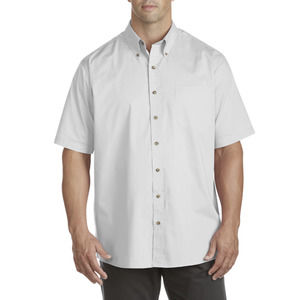 [Harbor Bay] HB White Short Sleeve Button Down Shirt Casual NWT Size 3XL